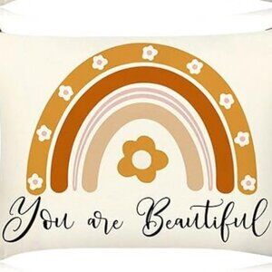 Buy One Get One Free, Boho Rainbow Cosmetic Bag Inspiration Canvas Makeup Bag